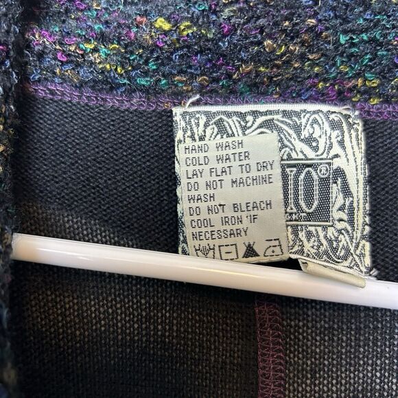 Anthropologie Curio Dress Women’s XS Black Purple Cowl Neck Whimsigoth Witchy - Picture 6 of 13